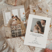 Elegante Weihnachts-Foto-Weihnachtskarte Einladung