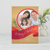 Elegante Weihnachts-Fotokarte Feiertagskarte (Stehend Vorderseite)