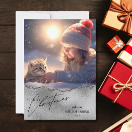 Elegante Weihnachts-Fotokarte Feiertagskarte