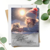 Elegante Weihnachts-Fotokarte Feiertagskarte