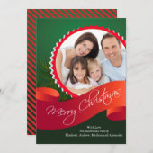 Elegante Weihnachts-Fotokarte Feiertagskarte (Vorne/Hinten)