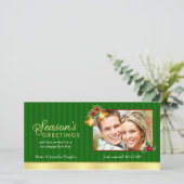 Elegante Weihnachts-Fotokarten Feiertagskarte (Stehend Vorderseite)
