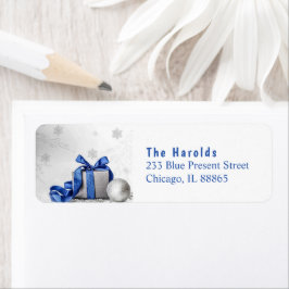 Elegante Weihnachts-Geschenkboxen mit Blue Ribbon