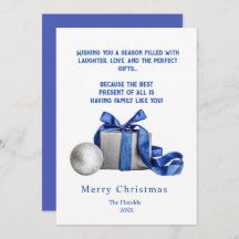 Elegante Weihnachts-Geschenkboxen mit Blue Ribbon