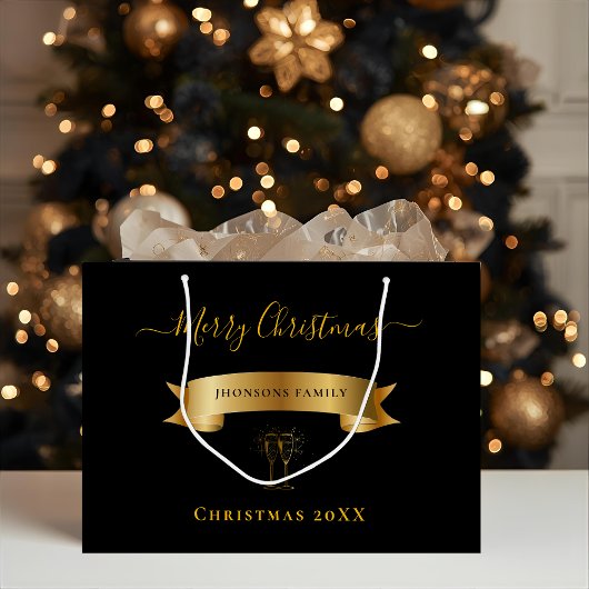 Elegante Weihnachts-Geschenktasche mit individuell Große Geschenktüte