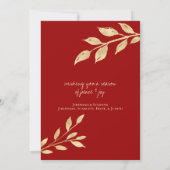 Elegante Weihnachts-Gold-Blätter | FOTO Feiertagskarte (Rückseite)