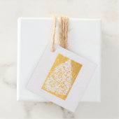 Elegante Weihnachts-Goldbaumkarte Geschenkanhänger (Mit Box)