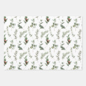 Elegante Weihnachts-Grüntöne mit roten Akzenten ve Geschenkpapier Set (Vorderseite 2)