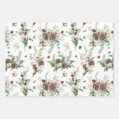 Elegante Weihnachts-Grüntöne mit roten Akzenten ve Geschenkpapier Set (Vorderseite)