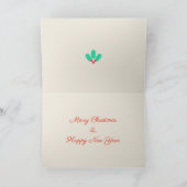 Elegante Weihnachts-Hirsch-Grußkarte Karte (Innenseite)