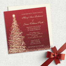 Elegante Weihnachts-Hochzeit Rot