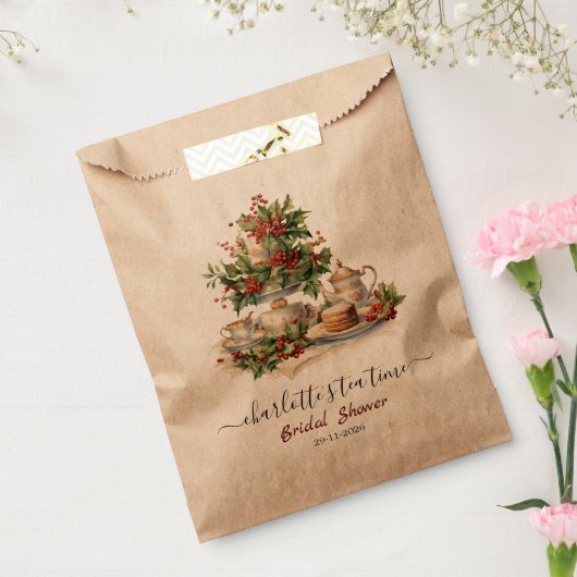 Elegante Weihnachts-Hochzeitsdusche-Teeparty Geschenktütchen (Versiegelt)