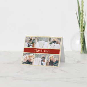 Elegante Weihnachts-Hochzeitsfoto Danke