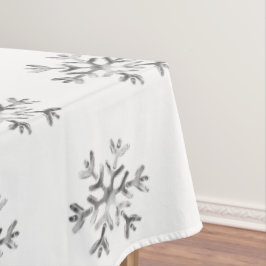 Elegante Weihnachts-Imitate Silver Snowflakes Patt Tischdecke