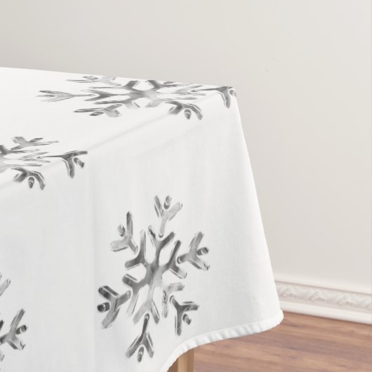 Elegante Weihnachts-Imitate Silver Snowflakes Patt Tischdecke (Beispiel)