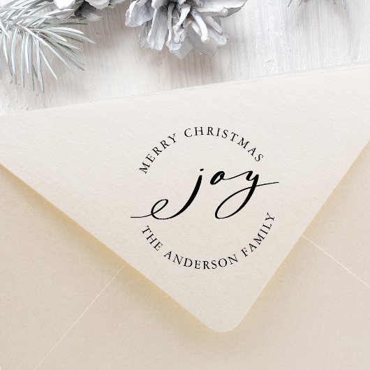 Elegante Weihnachts-Joy Holiday Rubber-Briefmarke Gummistempel