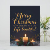 Elegante Weihnachts-Kompliment-Handlettering-Kunst (Stehend Vorderseite)