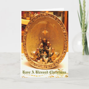 Elegante Weihnachts-Krippe (kein Vers) Feiertagskarte