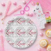 Elegante Weihnachts-Liebe Pappteller (Party)