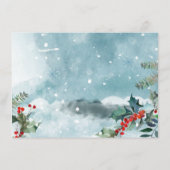 Elegante Weihnachts-Mistletoe Moving Ankündigung (Rückseite)