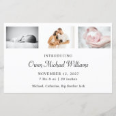 Elegante Weihnachts New Baby Foto Holiday Card (Rückseite)