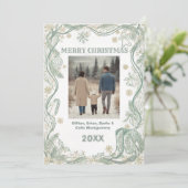 Elegante Weihnachts- oder Festtagskarte Feiertagskarte (Stehend Vorderseite)
