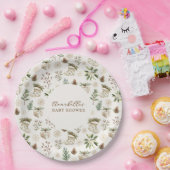 Elegante Weihnachts- oder Winterkindusche Pappteller (Party)