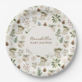 Elegante Weihnachts- oder Winterkindusche Pappteller (Vorderseite)