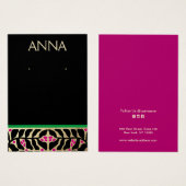 Elegante Weihnachts-Ohrring-Display-Karte (Vorne & Hinten)