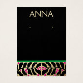 Elegante Weihnachts-Ohrring-Display-Karte (Vorderseite)