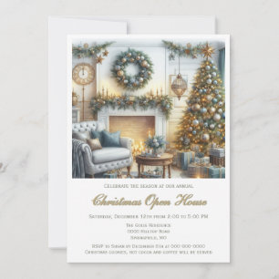 Elegante Weihnachts-Open-House  Einladung