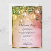 Elegante Weihnachts-Party-Baubles-Einladung Einladung (Vorderseite)