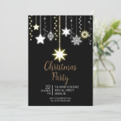 Elegante Weihnachts-Party Einladung (Stehend Vorderseite)