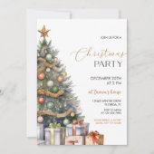 Elegante Weihnachts-Party Einladung (Vorderseite)