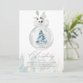 Elegante Weihnachts-Party Einladung (Stehend Vorderseite)