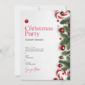 Elegante Weihnachts-Party Einladung (Vorderseite)