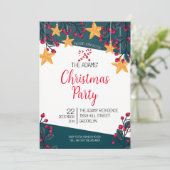 Elegante Weihnachts-Party Einladung (Stehend Vorderseite)