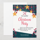 Elegante Weihnachts-Party Einladung (Vorne/Hinten)