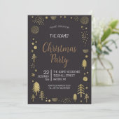 Elegante Weihnachts-Party Einladung (Stehend Vorderseite)