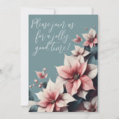 Elegante Weihnachts-Party Einladung (Rückseite)