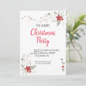 Elegante Weihnachts-Party Einladung (Stehend Vorderseite)