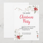 Elegante Weihnachts-Party Einladung (Vorne/Hinten)