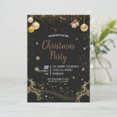 Elegante Weihnachts-Party Einladung (Stehend Vorderseite)