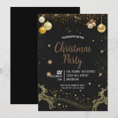 Elegante Weihnachts-Party Einladung (Vorne/Hinten)
