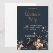 Elegante Weihnachts-Party Einladung (Vorne/Hinten)