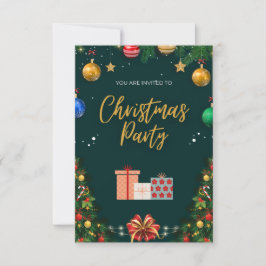 Elegante Weihnachts-Party Einladung