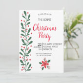 Elegante Weihnachts-Party Einladung (Stehend Vorderseite)