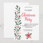 Elegante Weihnachts-Party Einladung (Vorne/Hinten)