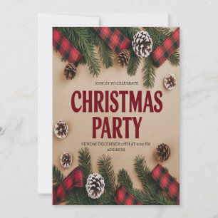 Elegante Weihnachts-Party Einladung