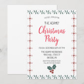 Elegante Weihnachts-Party Einladung (Vorne/Hinten)